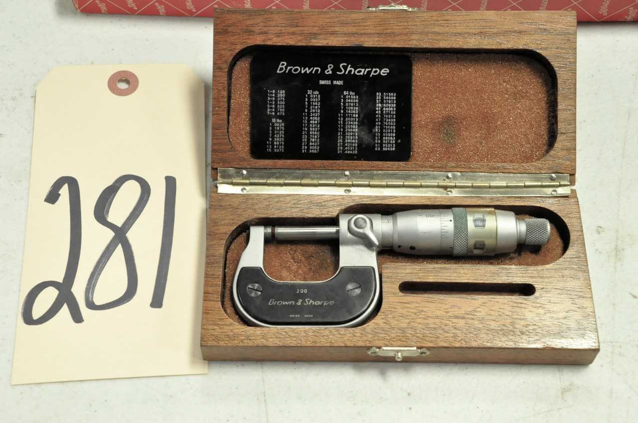 Brown and Sharpe 200 micrometer with case - ELECTRIC POWER TOOLS
