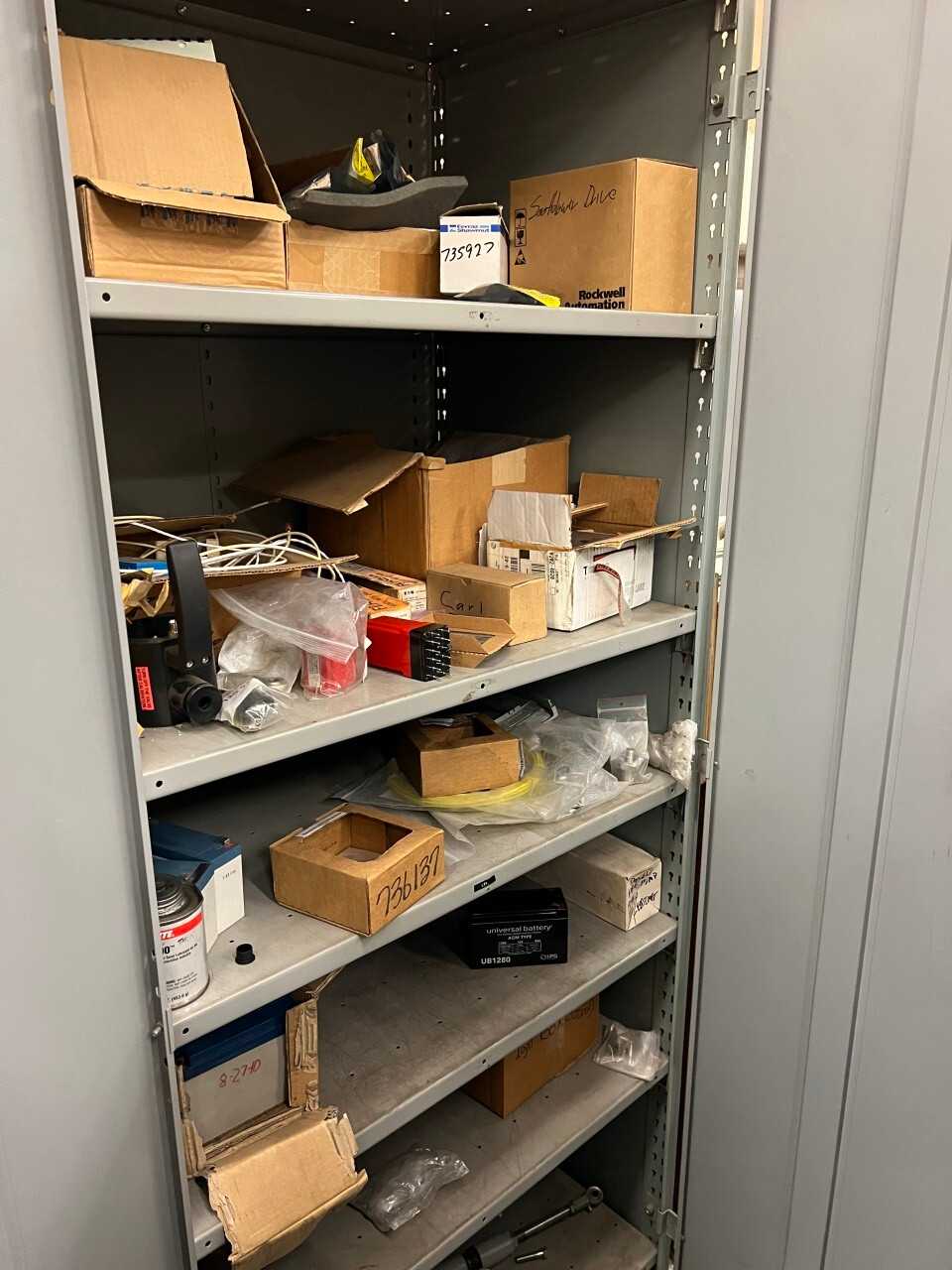 3x Cabinets with contents - VFDs, controls, electrical parts - ELECTRICAL COMPONENTS