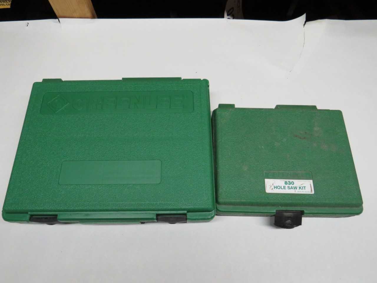 LOT OF 2 ASSORTED GREENLEE EMPTY CASES FOR KNOCKOUT AND HOLE SETS - TOOL STORAGE