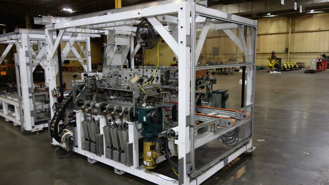 KOPPS ASSEMBLY STATION W/ 2X BALDOR VEBM3546T 1HP MOTORS, 2X DODGE QUANTIS BB883CN140TC REDUCERS - PROCESS EQUIPMENT