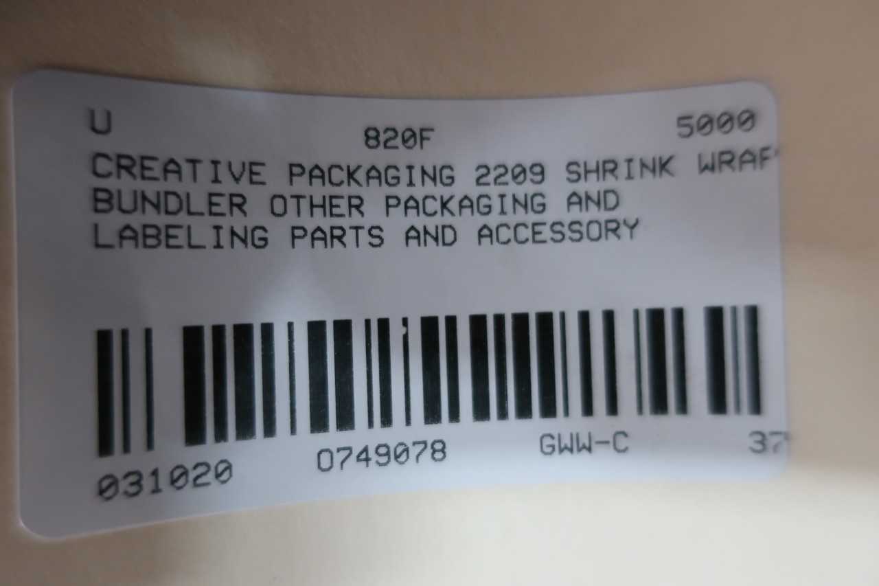 CREATIVE PACKAGING 2209 C PACK SHRINK WRAP BUNDLER 240V AC 3PH MISCELLANEOUS - INDUSTRIAL PARTS