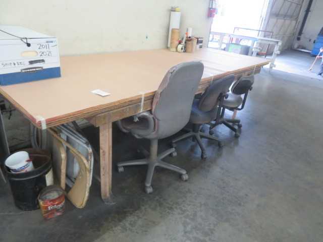Steel Work Table and Chairs - MISCELLANEOUS