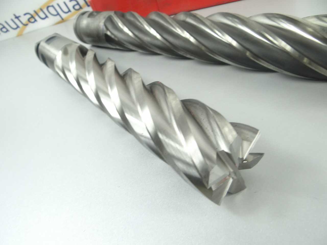 Pair of Heavy Duty HTC HSS 6 Flute Extra Length End Mills - MACHINING ACCESSORIES & TOOLING
