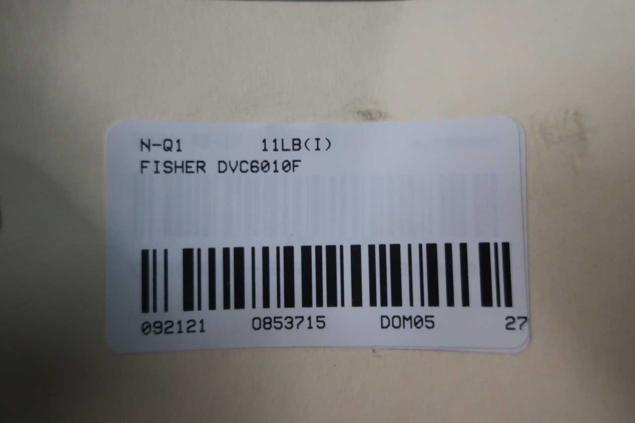 FISHER DVC6010F 30V-DC ELECTRO-PNEUMATIC VALVE POSITIONER - VALVES