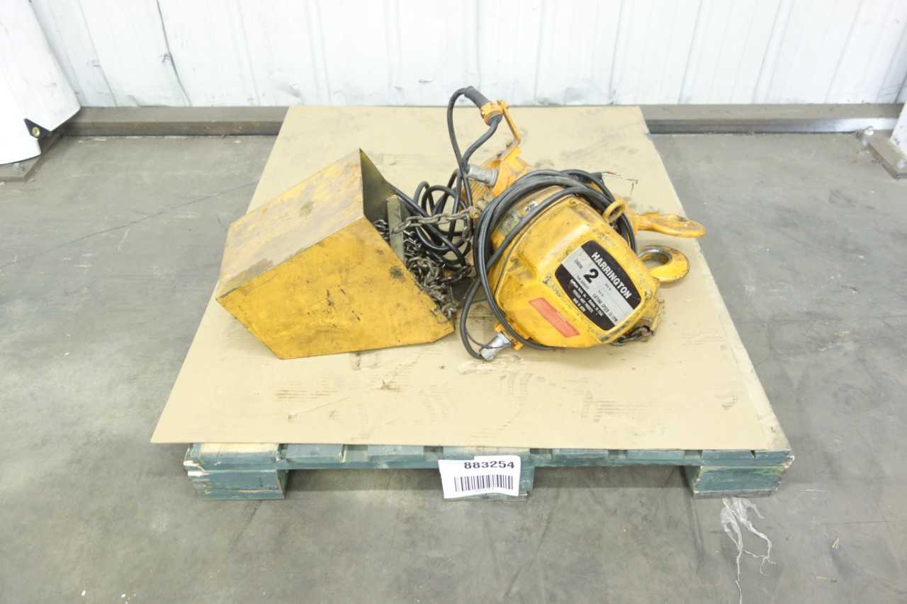 HARRINGTON ES3B-193 2 TON ELECTRIC TOP HOOK HOIST - LIFTING EQUIPMENT
