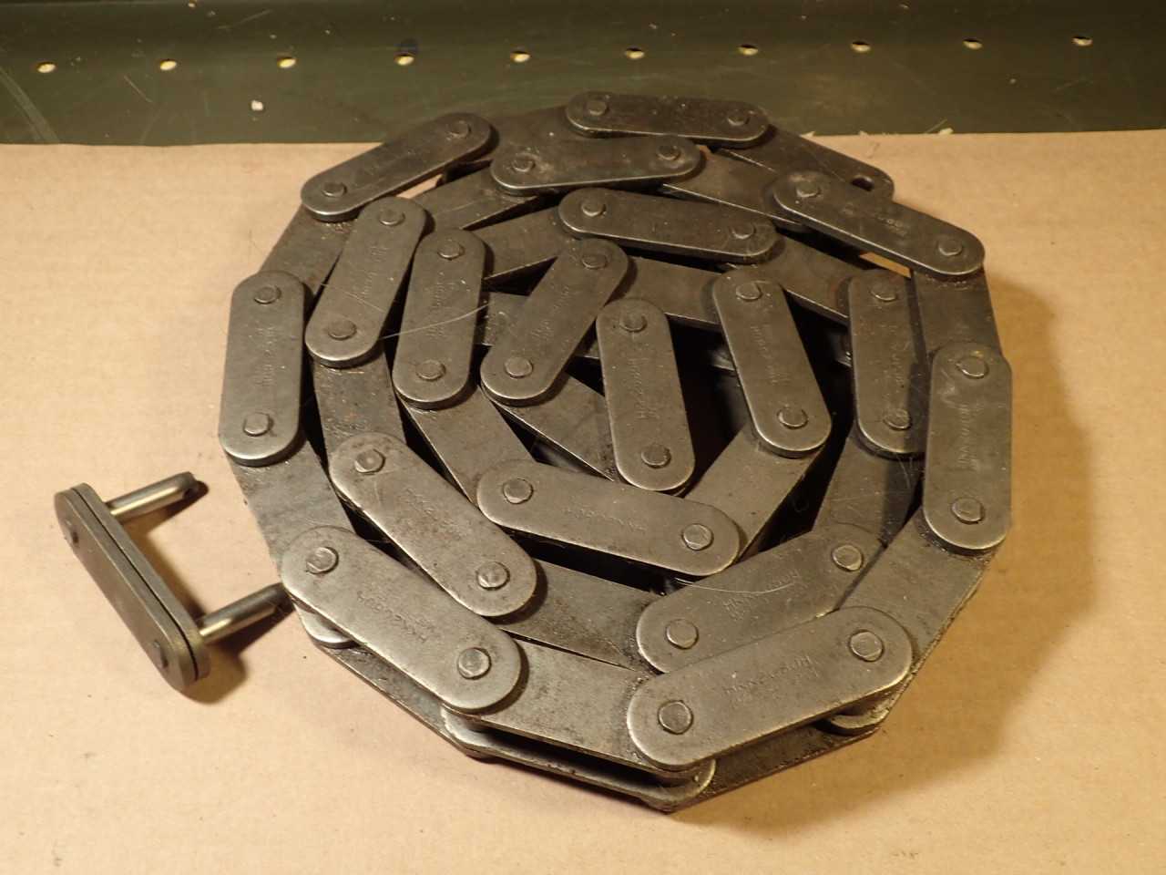 HKK-2080H Heavy Duty Roller Conveyor Chain: C2080H 6-Foot Length With Link - ROLLER CHAIN