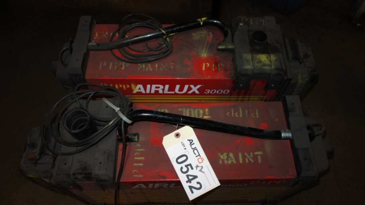LOT OF 2 E+C 03110-00 AIRLUX 3000 PORTABLE WELDING FUME EXTRACTOR - WELDING EQUIPMENT