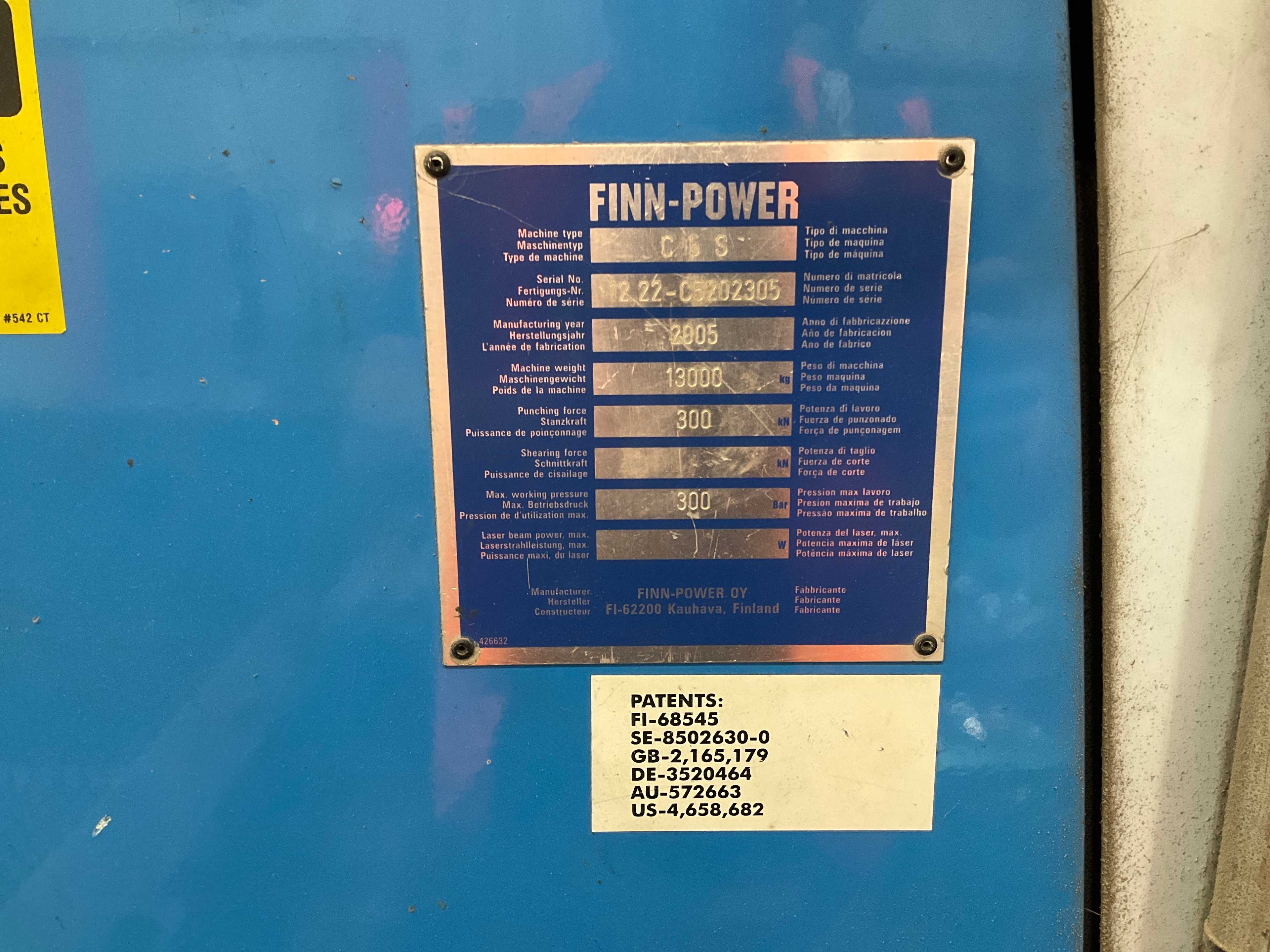 2005 FINN-POWER C5S PUNCHING MACHINE