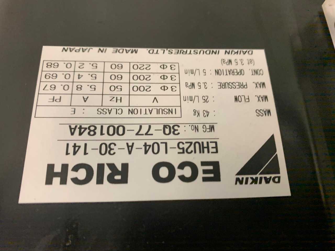 Daikin Hydraulic Pump ( Not Working ) - HYDRAULIC PUMP