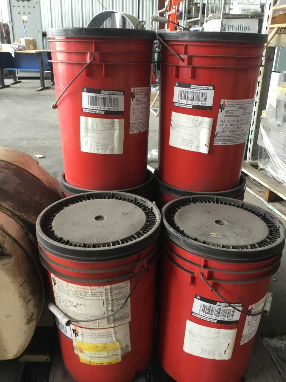 Six Barrels of PSF Thermoplastic Powder Coatings - MISCELLANEOUS