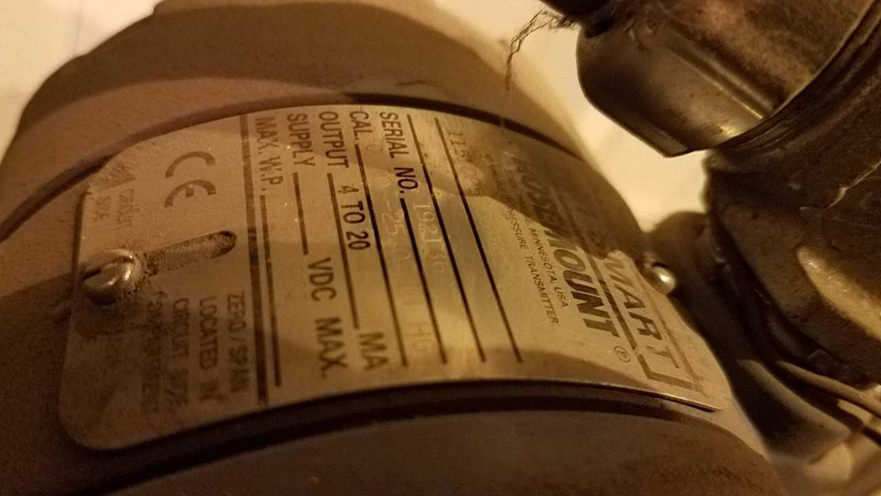 LOT OF 2 ROSEMOUNT 1151DP5S53B1 0 TO -25.0IN/HG PRESSURE TRANSMITTER - INSTRUMENTATION