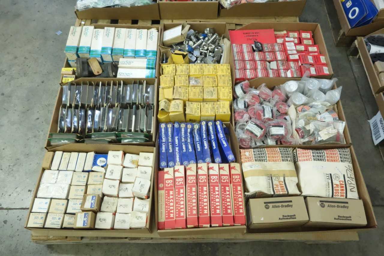 4 PALLETS OF MISCELLANEOUS INDUSTRIAL SURPLUS - ELECTRICAL COMPONENTS