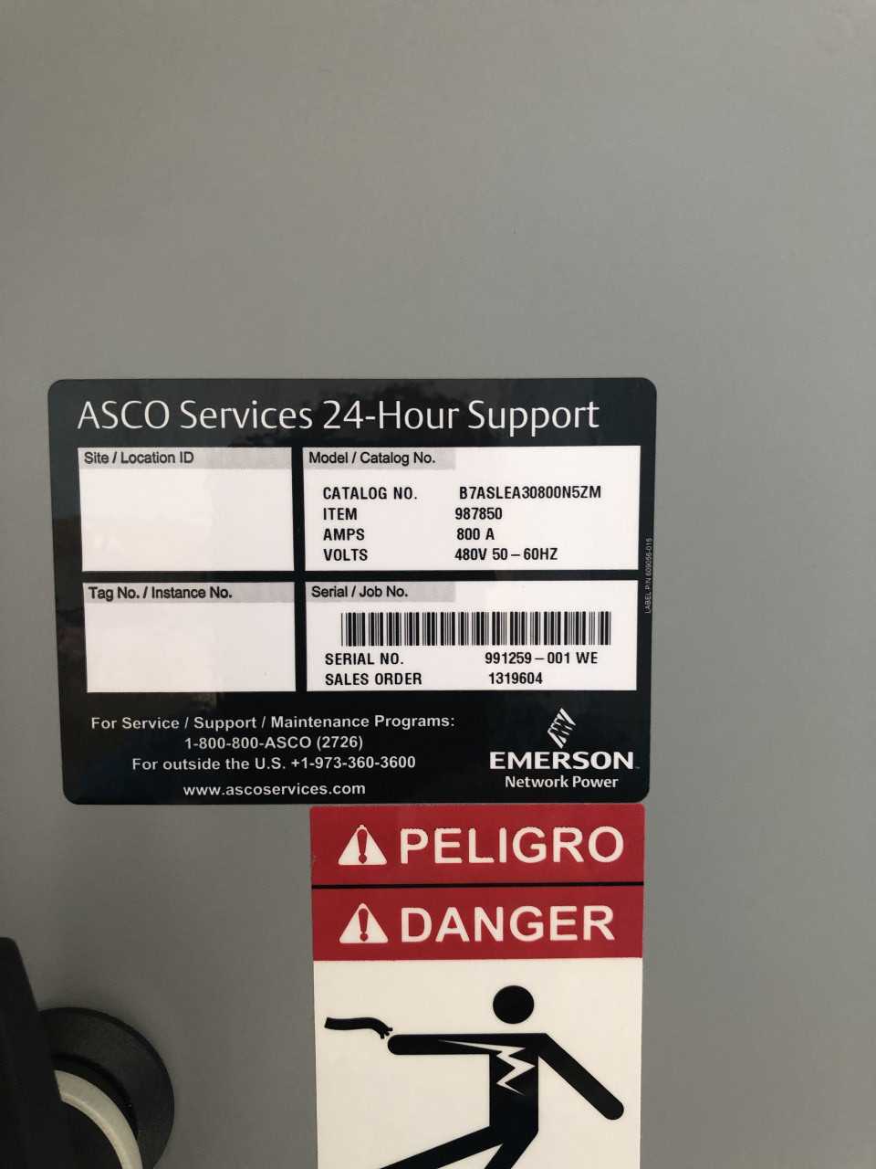 SWITCH GREAR, ASCO 7 ASLE - SWITCHGEAR