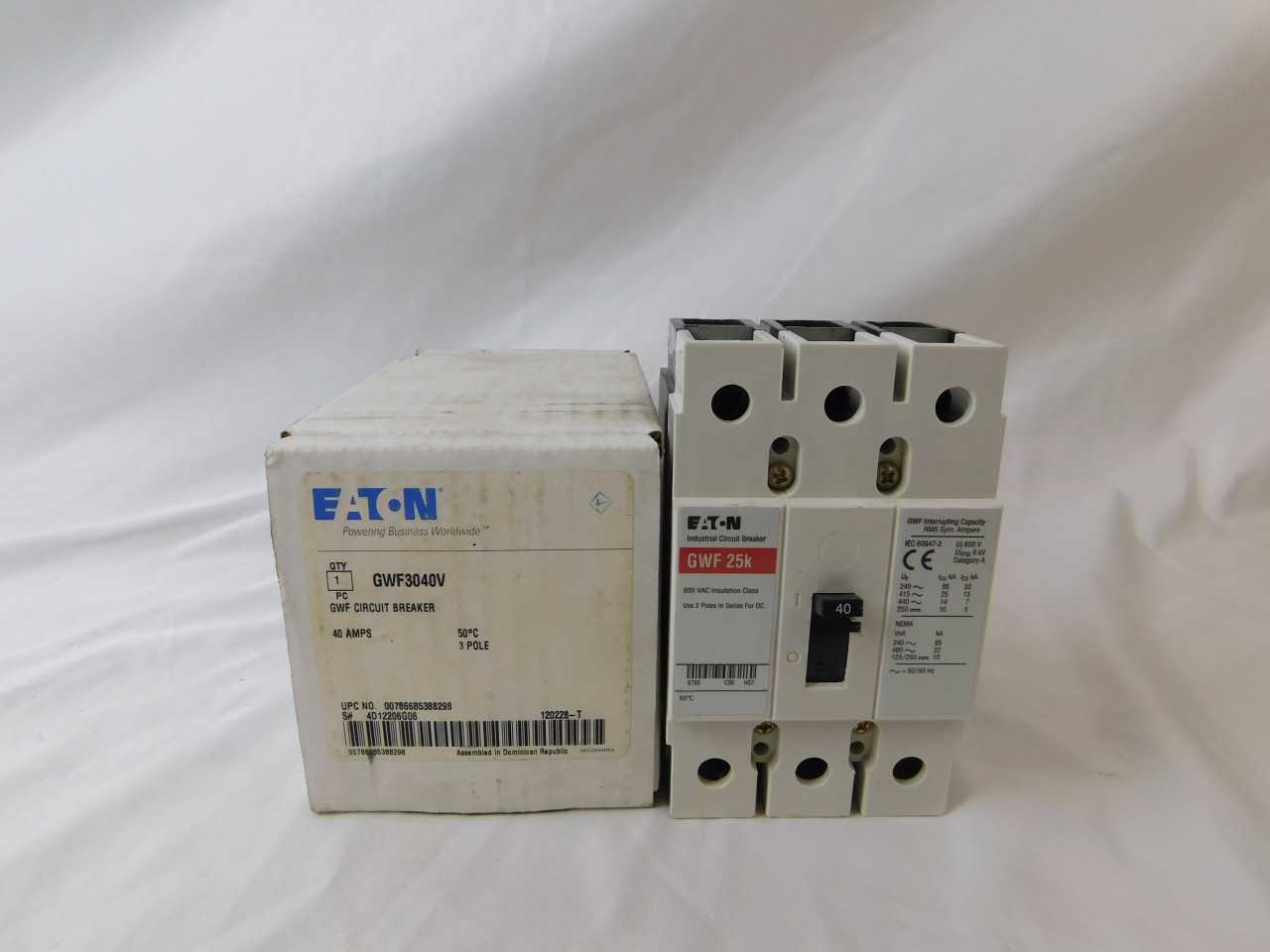 Lot of Quantity 6x GWF3040V MCCB/Molded Case Circuit Breakers - CIRCUIT BREAKERS