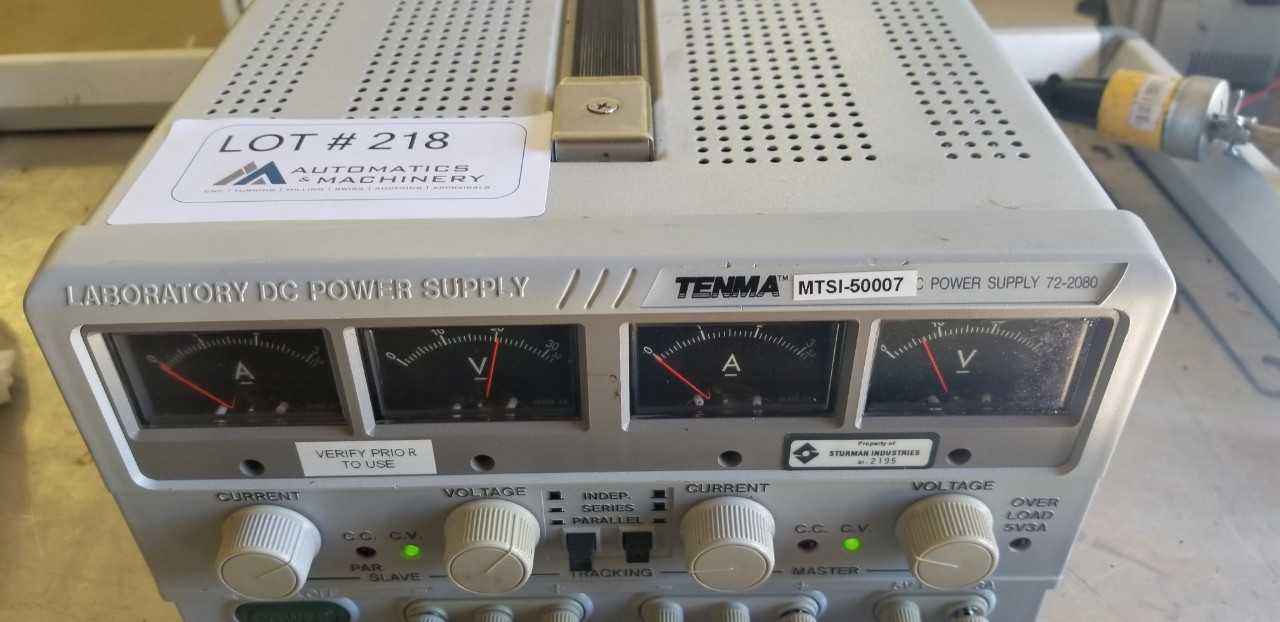 Tenma DC Power Supply - METAL INSPECTION EQUIPMENT Tenma DC Power Supply - METAL INSPECTION EQUIPMENT