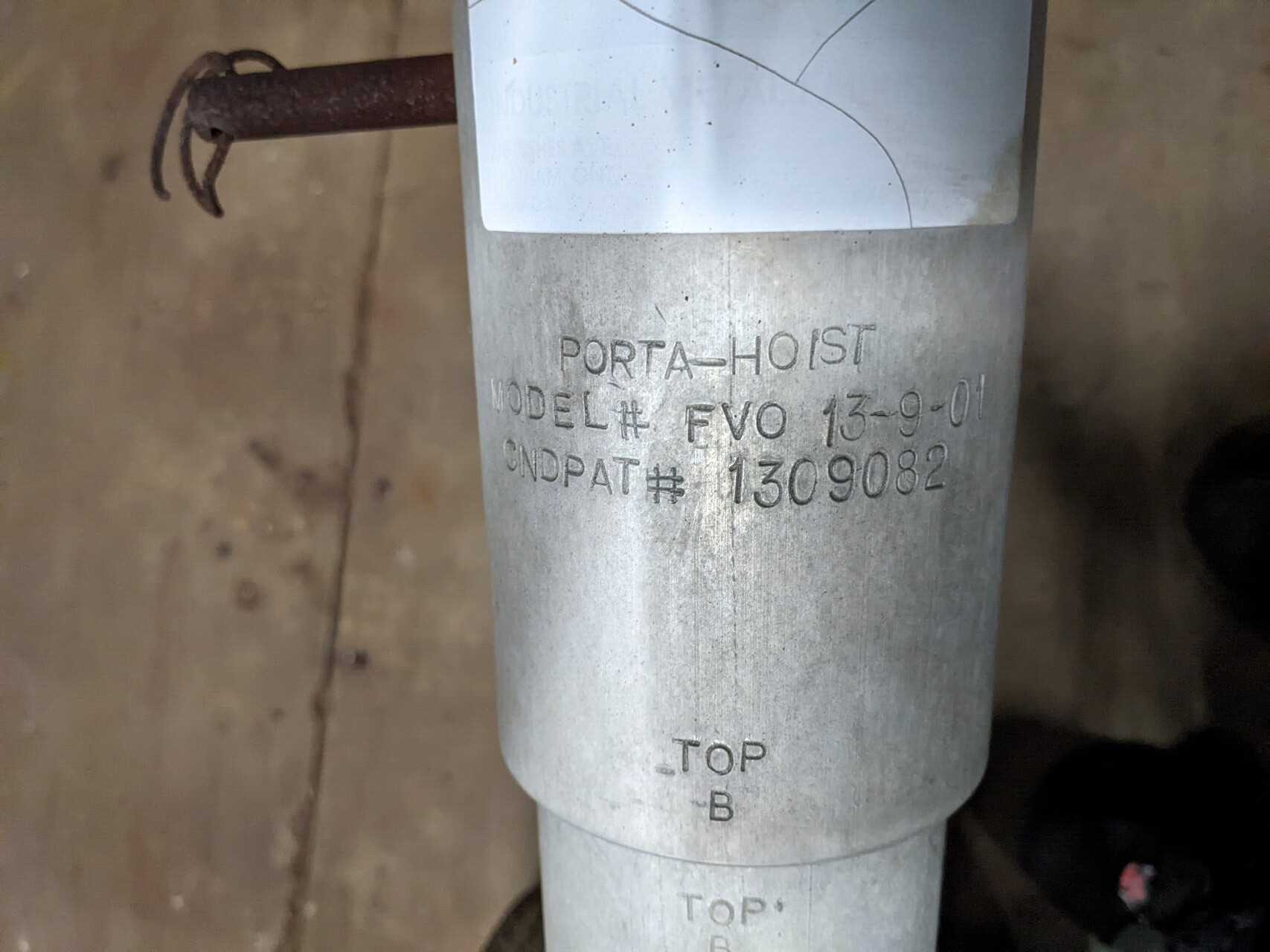 PORTA-HOIST FVO 13-9-01 CHAIN HOIST CRANE - LIFTING EQUIPMENT