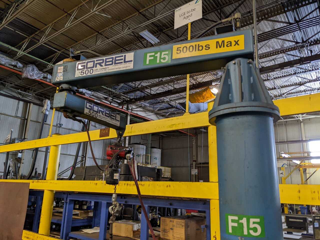 GORBEL 500 LBS JIB CRANE - CRANES