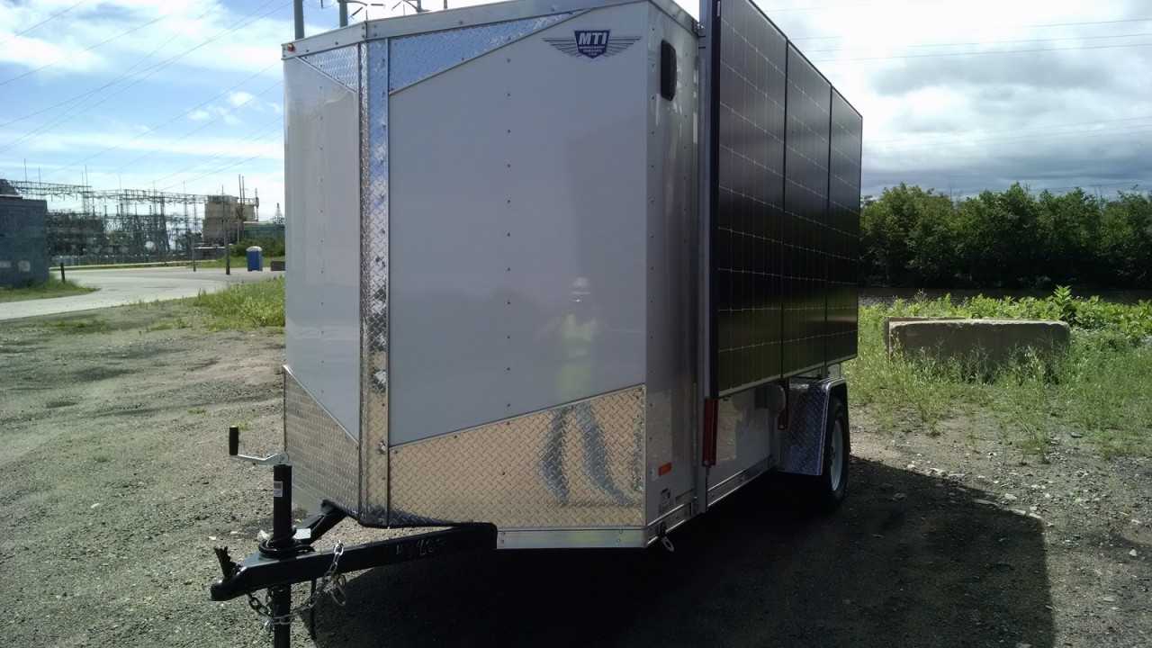 2019 MTI 6X12 Enclosed Trailer w/ Solar Panels - TRAILERS