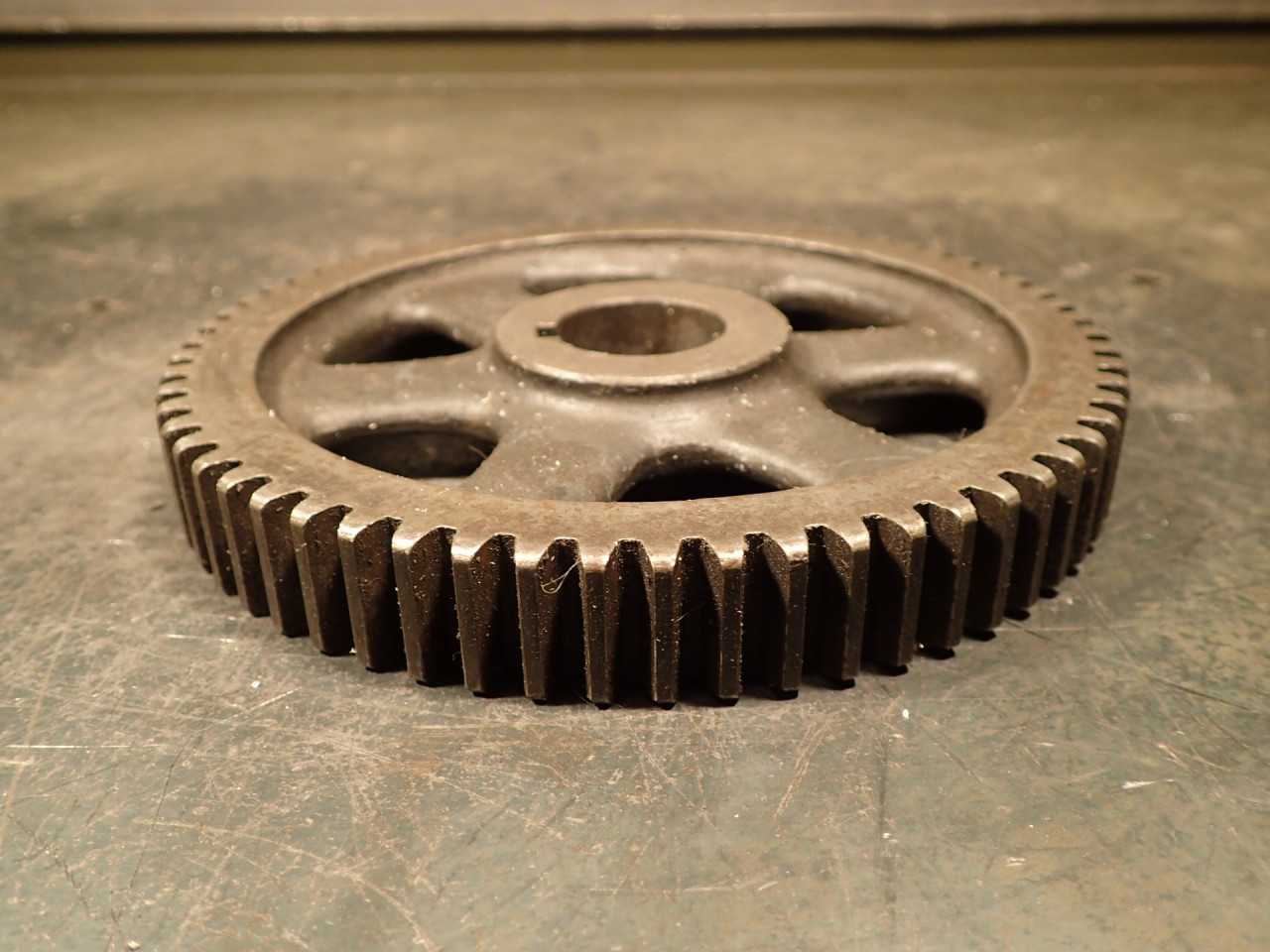 64-Tooth 10DP Lathe Change Spur Gear 3/4" Face 6" OD 1-1/8" Keyed Bore - HOLEMAKING TOOLS