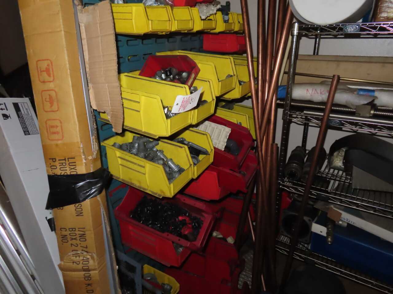 Cabinets and contents, LOT, NO copper tubing - MATERIAL HANDLING