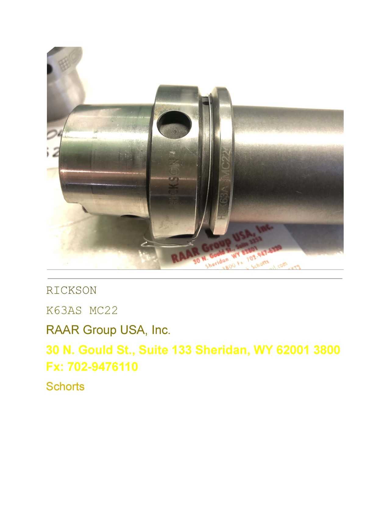 1 Erickson HSK63ASMC22160M 7link dia 5cm - MISCELLANEOUS