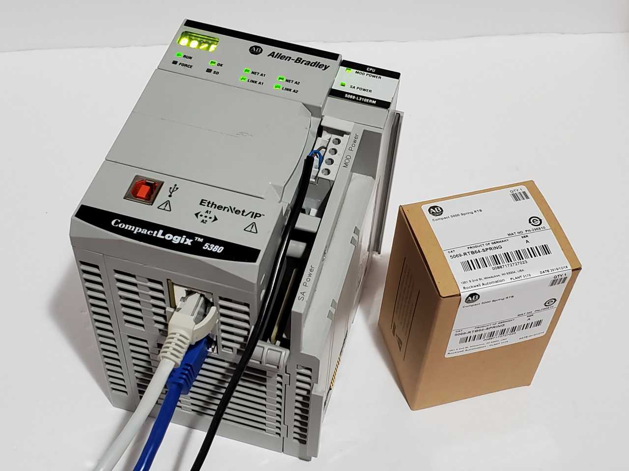 Allen Bradley CompactLogix 5069-L310ERM Plus Brand new 5069-RTB64 Spring - AUTOMATION & CONTROLS