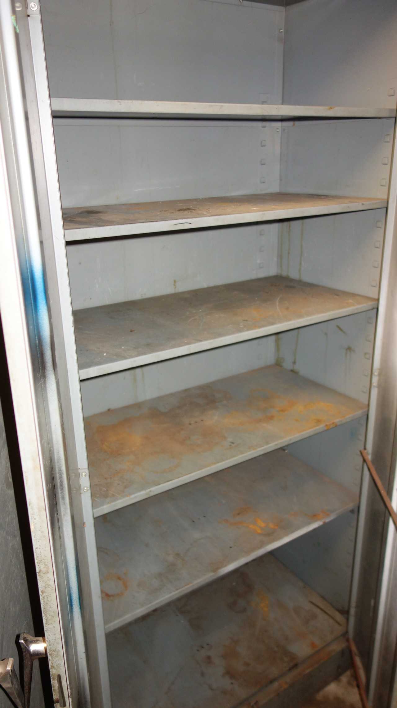 LOT OF 3 STEEL 2 DOOR CABINETS WITH CONTENTS - TOOL STORAGE