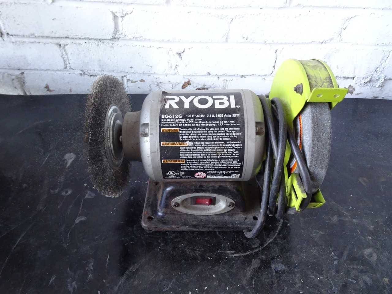 RYOBI Bench grinder with wire wheel and stone  - NICE - ELECTRIC POWER TOOLS
