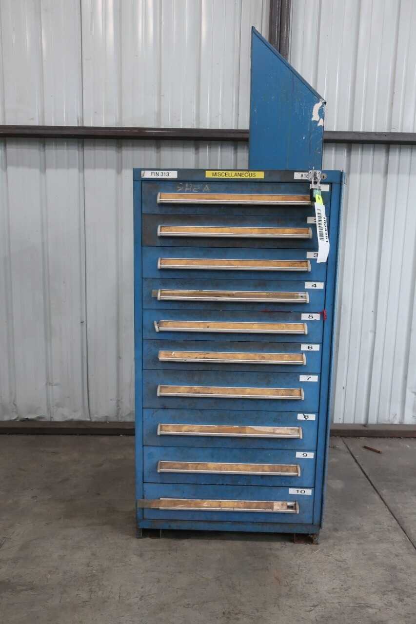 STANLEY VIDMAR 10 DRAWER TOOL CABINET WITH CONTENTS - TOOL STORAGE