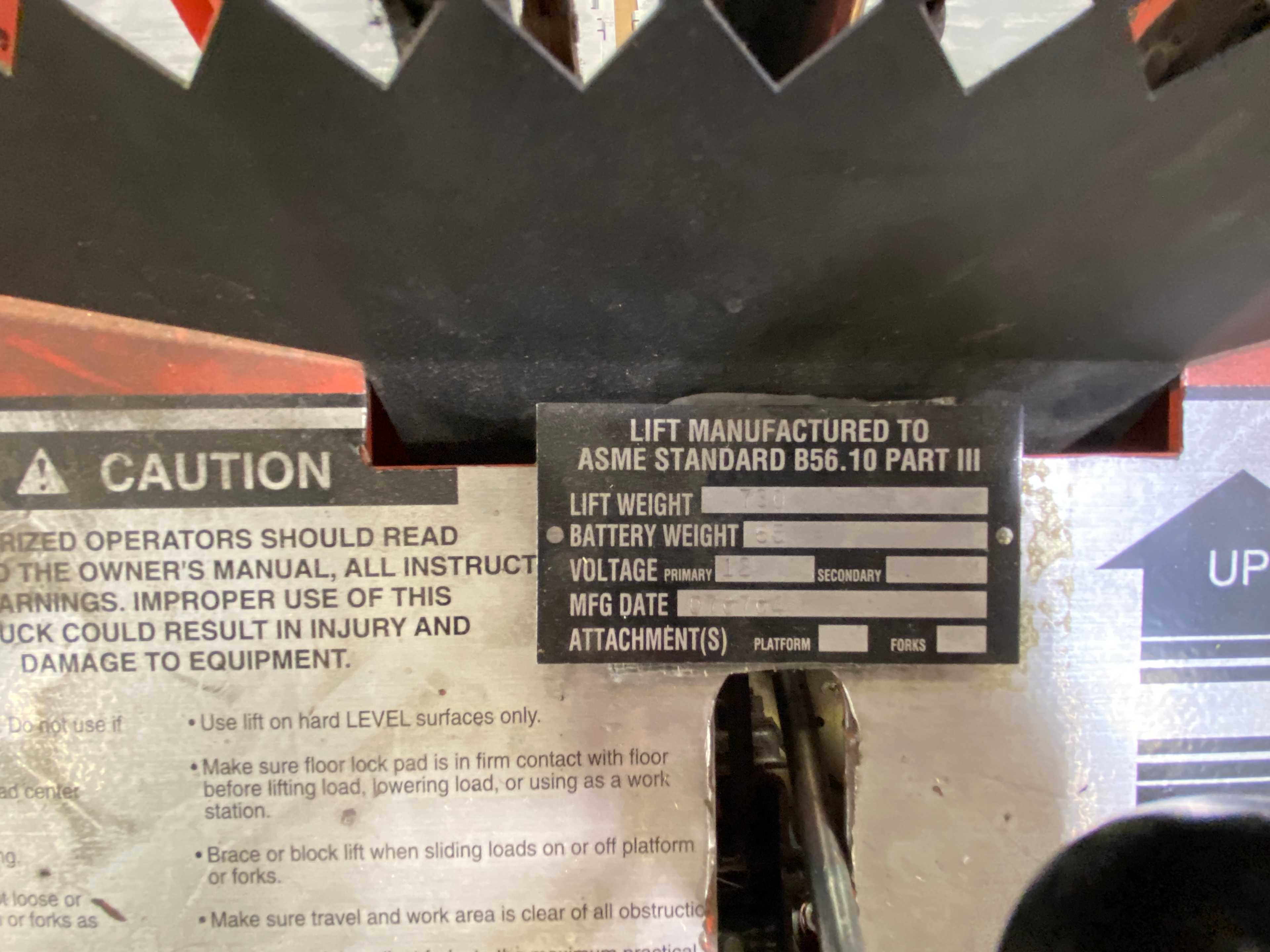 PRESTO LIFTS WPS5036-20 2000 LB CAP LIFT - FORKLIFTS