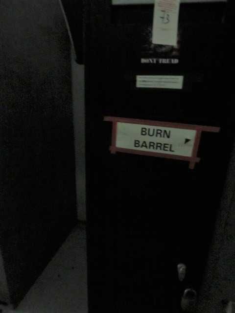 Heavy Duty Special Burn Bag File Cabinet - PLANT & FACILITY