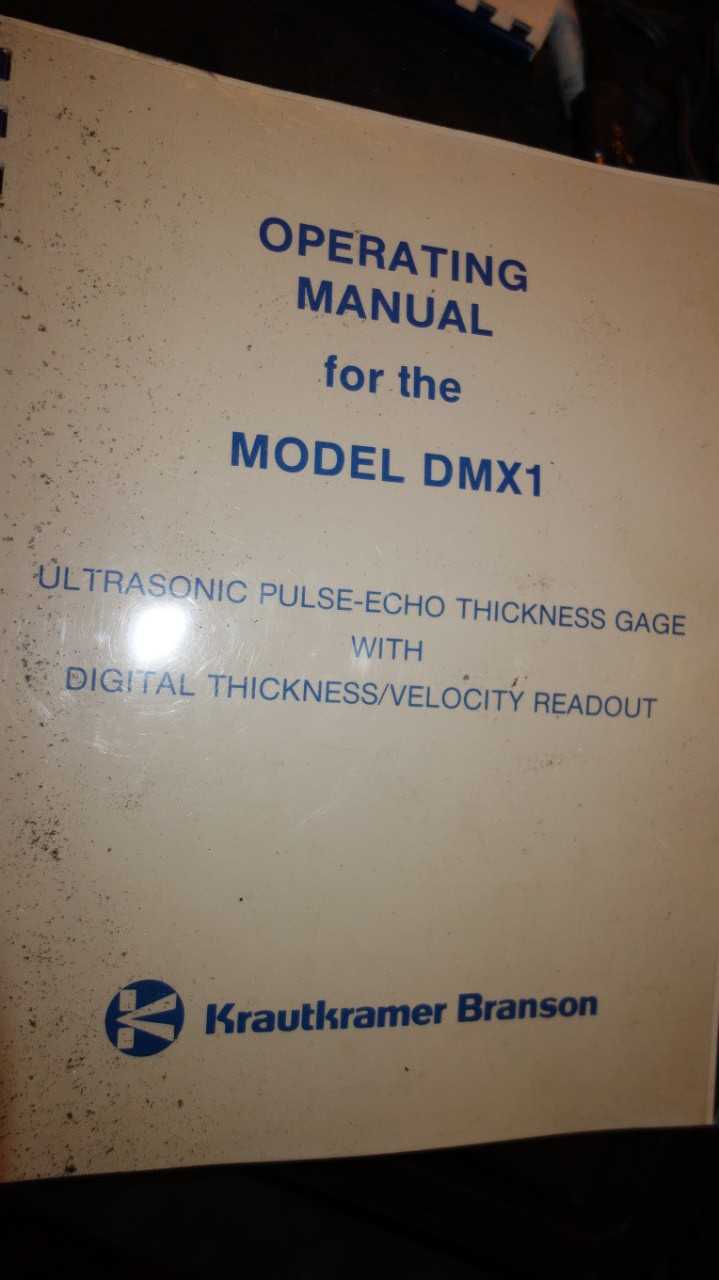 KRAUTKRAMER BRANSON DR1 DMX1 ULTRASONIC PULSE-ECHO THICKNESS GAGE WITH DIGITAL THICKNNESS/VELOCITY READOUT - ELECTRIC POWER TOOLS