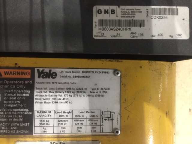 2008 Yale MSW025LFN24TV083 walkie stacker, Maryland Hts., MO - FORKLIFTS