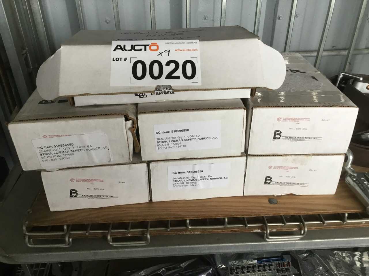 Lot of 9 Safety Lineman Straps - SAFETY EQUIPMENT