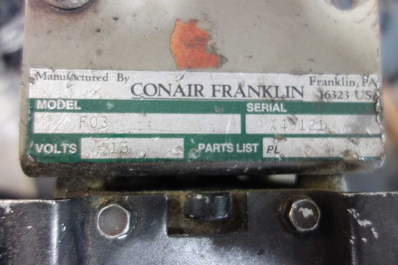 CONAIR FRANKLIN GRAVIMETRIC BLENDER - INDUSTRIAL PARTS