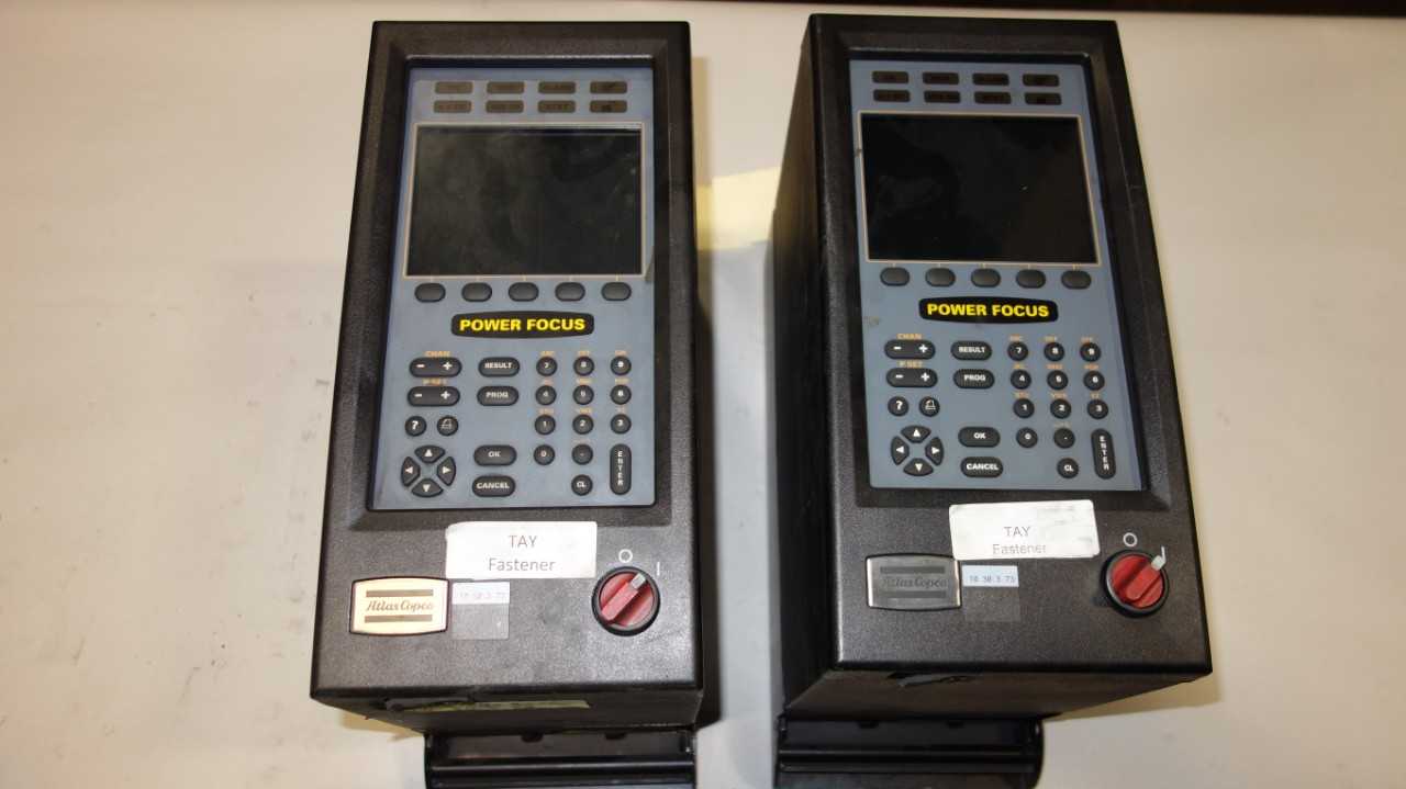 LOT OF 2 ATLAS COPCO PF4000-G-W TENSOR NUTRUNNER CONTROLLERS 8433 7100 00 - AUTOMATION & CONTROLS
