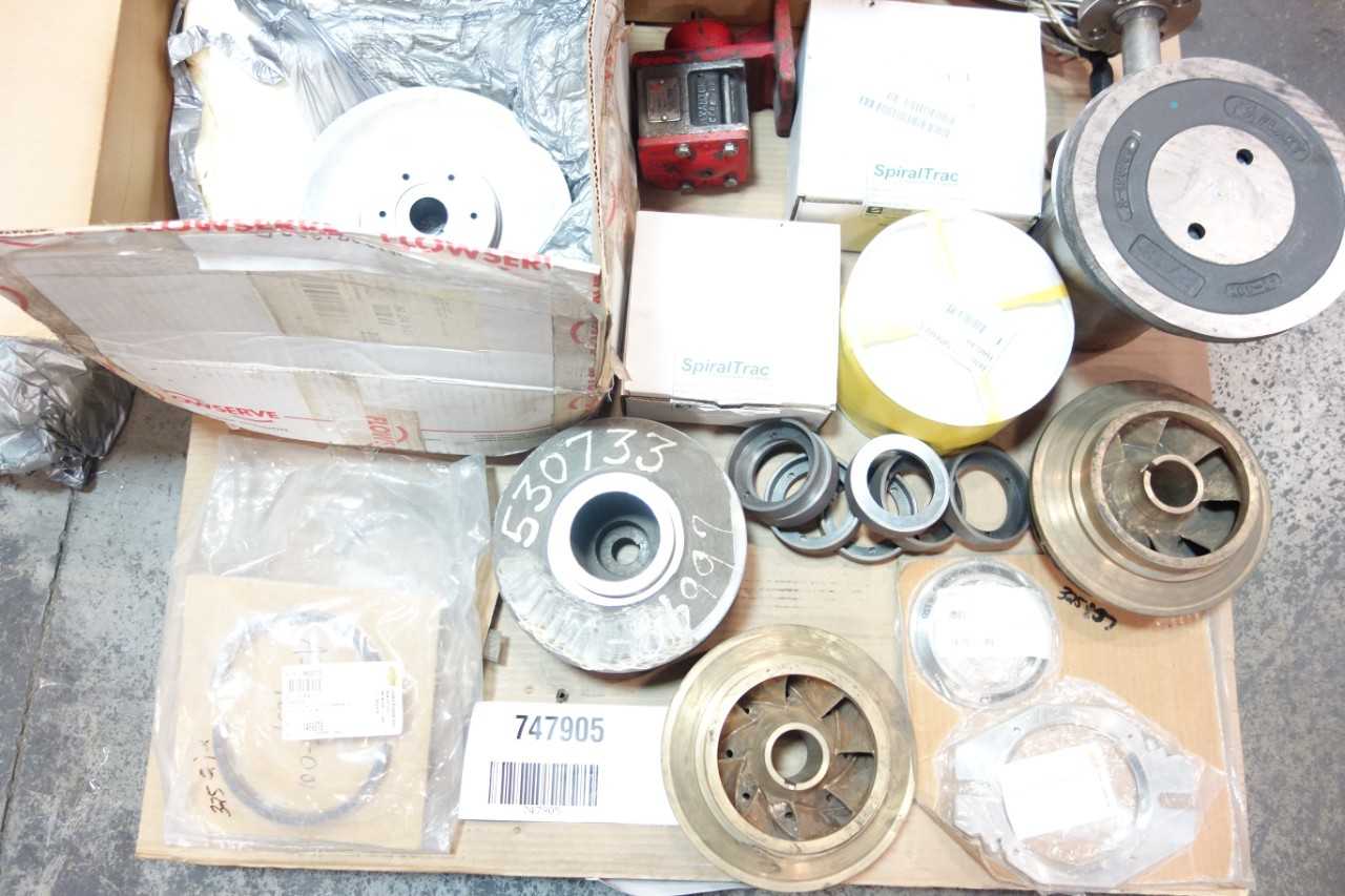 1 PALLET OF ASSORTED PUMPS, PUMP REPLACEMENT PARTS & ACCESSORIES- FLOWSERE, JOHN CRANE, CHESTERTON - POWER TRANSMISSION