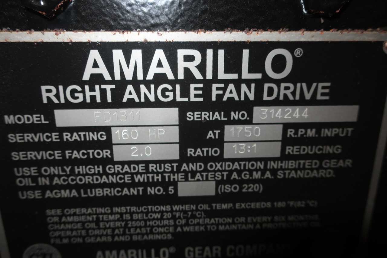 AMARILLO FD1311 RIGHT ANGLE FAN DRIVE 160HP 1750RPM 13:1 - GEAR REDUCERS