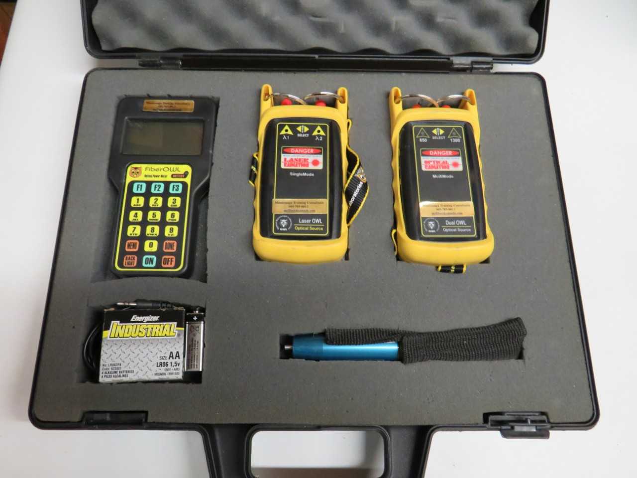 LASER OWL RADIATION TESTING KIT, W/ FIBER OWL OPTICAL POWER METER FO-2+, LASER RADIATION CLASS IIIA LASER, DUAL OWL OPTICAL SOURCE - ELECTRIC POWER TOOLS