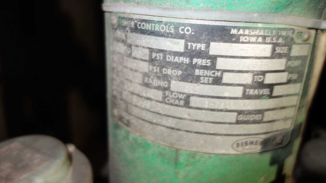 LOT OF 2 FISHER 667-ES 3IN CL150 CONTROL VALVES STEEL - CONTROL VALVE