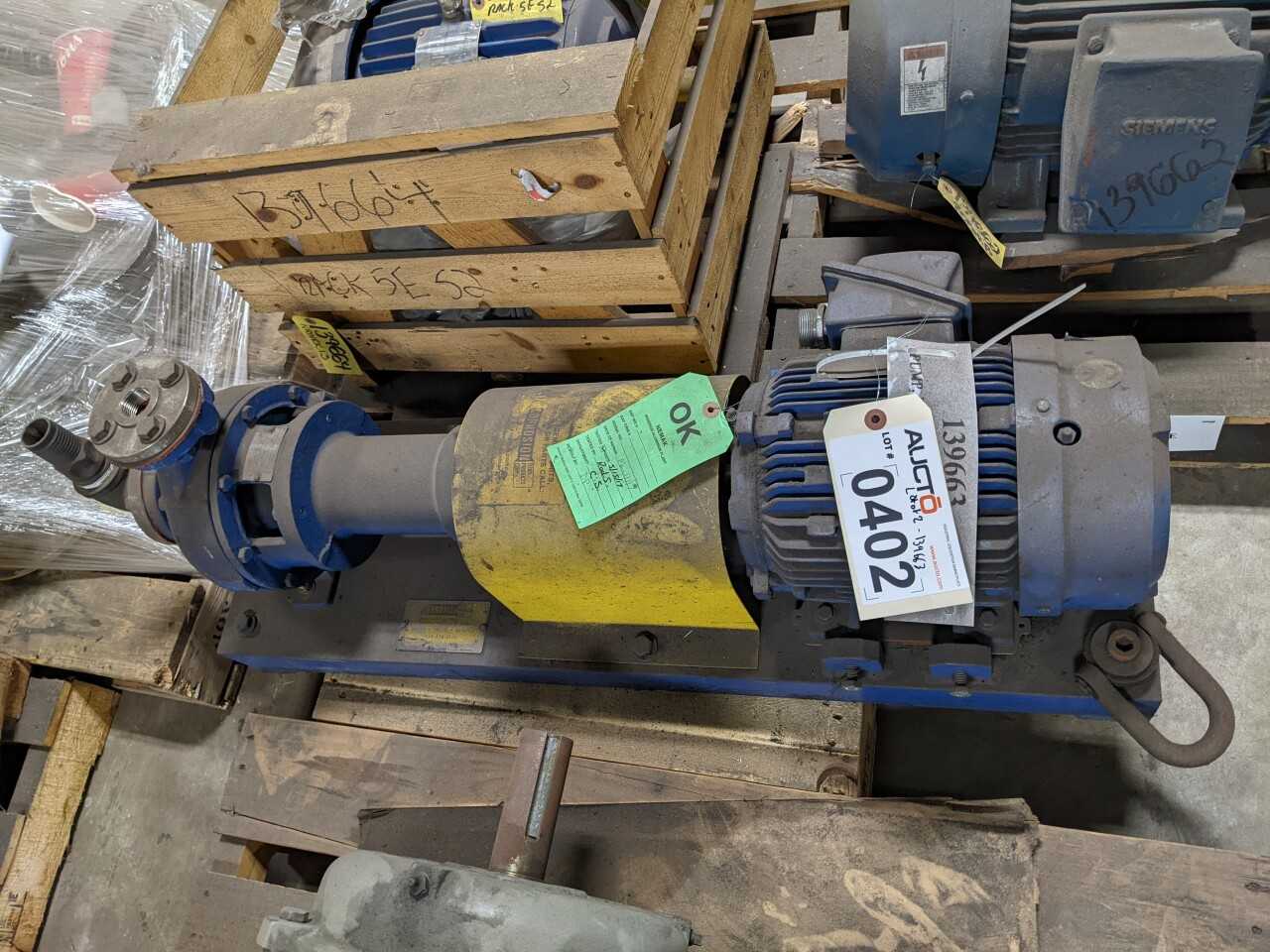 LOT OF 2 ASSORTED 5HP CENTRIFUGAL BOOSTER PUMPS, FLOWSERVE 1.5X1, BELL & GOSSETT 1.25X1 - CENTRIFUGAL PUMP