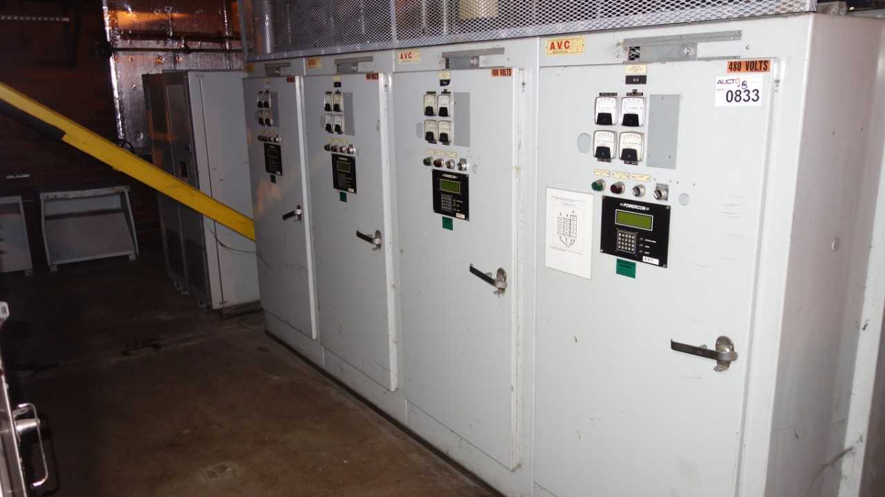 8X VERTICAL SECTIONS AVC POWERCON PAC08004 480V ELECTRICAL CONTROL CABINETS - ELECTRICAL COMPONENTS