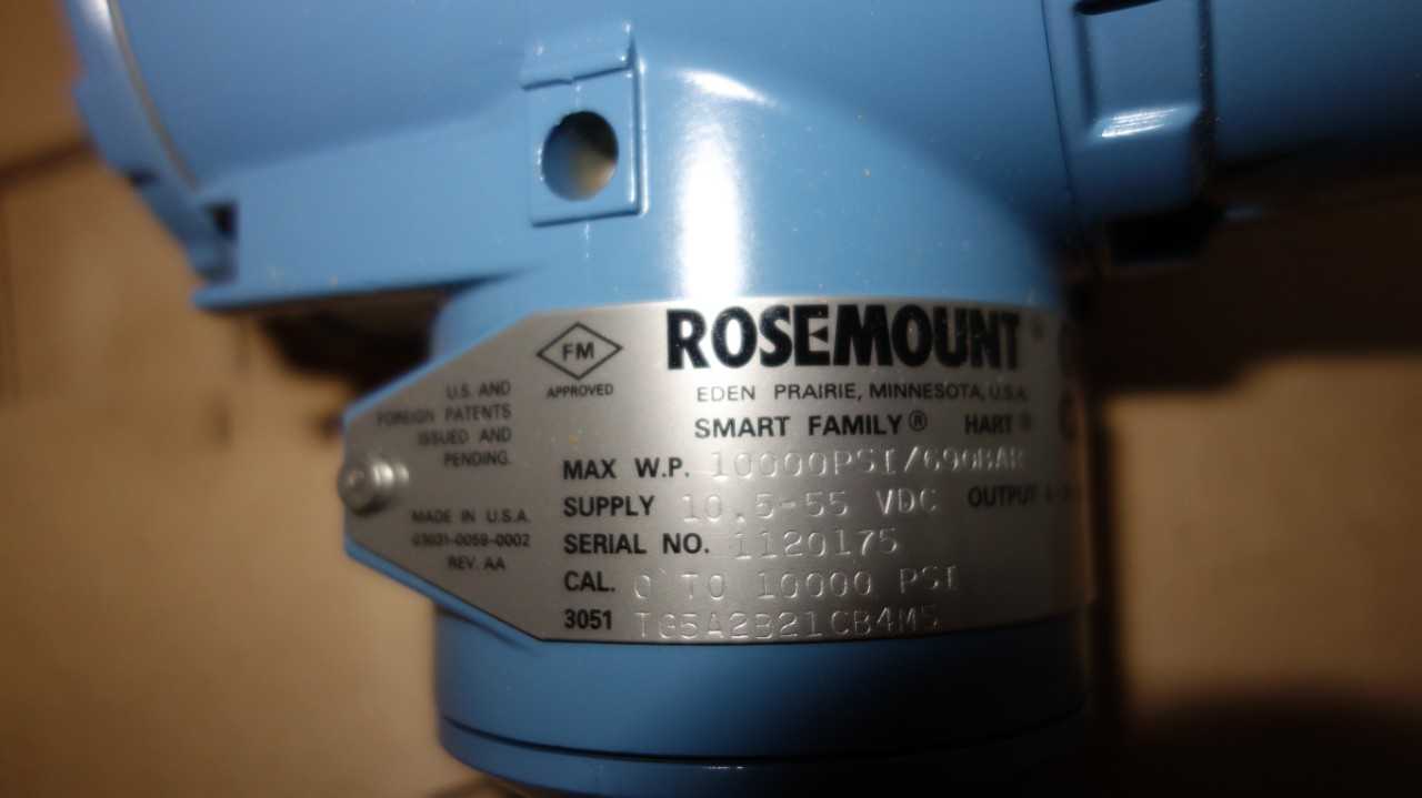 ROSEMOUNT 3051TG5A2B21CB4M5 PRESSURE TRANSMITTER - INSTRUMENTATION