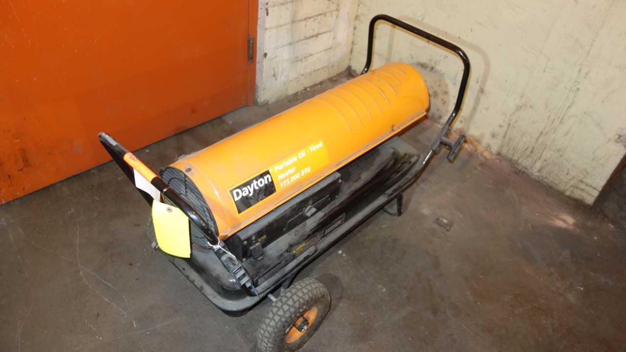 DAYTON 3VE51A 175,000BTU PORTABLE OIL-FIRED HEATER - AIR CONDITIONER