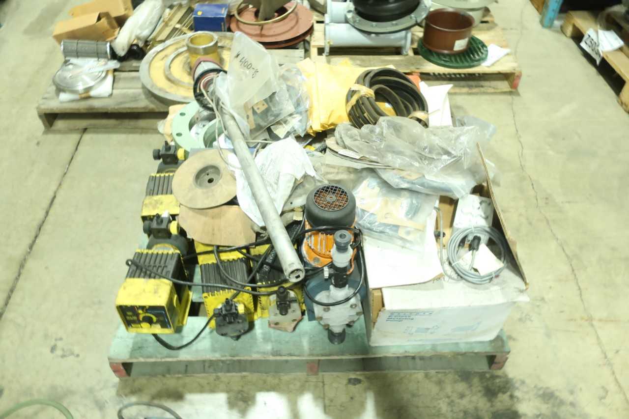 5 PALLETS OF ASSORTED PUMPS & PUMP PARTS METERING PUMPS IMPELLERS CASINGS FITTINGS SEALS - MISCELLANEOUS