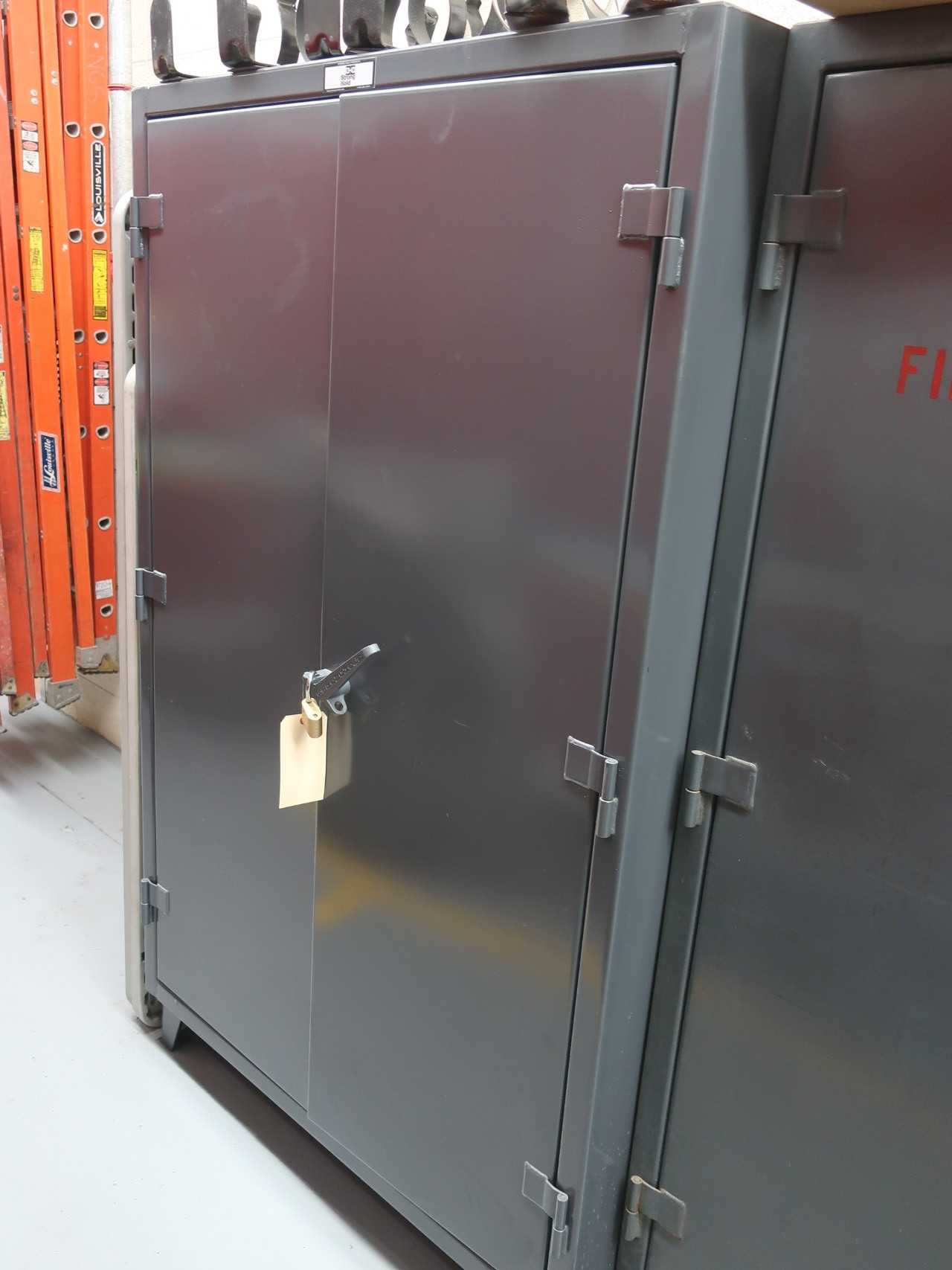 Steel cabinet, 72" x 24" x 78", contents excluded - TOOL STORAGE