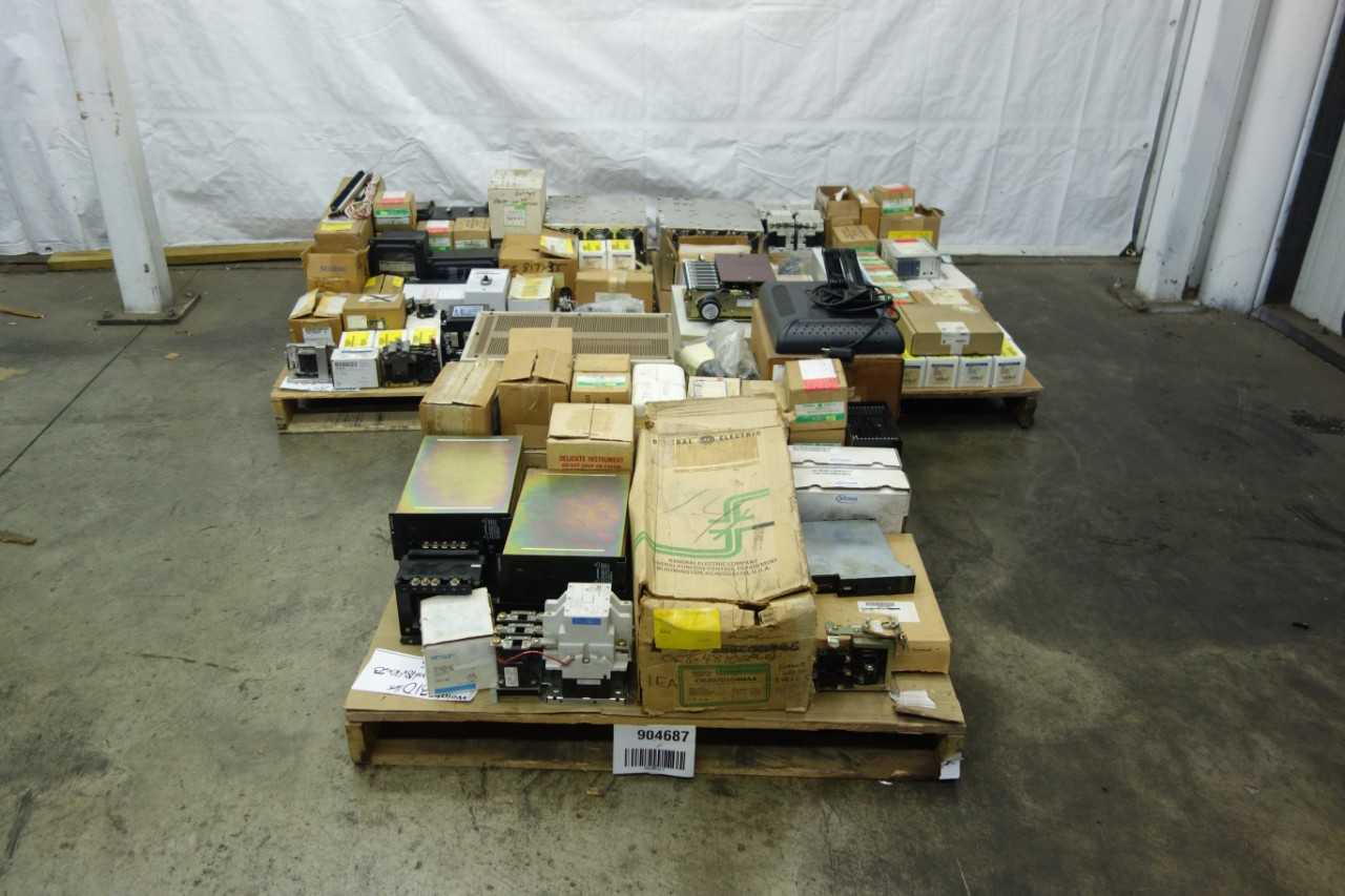 3 PALLETS OF ASSORTED ELECTRICAL CONTROLS - ELECTRICAL COMPONENTS