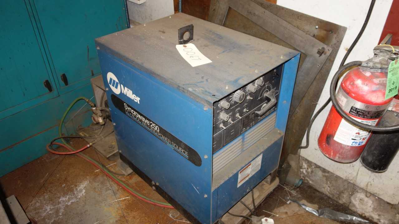MILLER SYNCROWAVE 250 CONSTANT CURRENT AC/DC ARC WELDING POWER SOURCE WELDER 11.4KW 200/230/460V-AC - ARC WELDERS