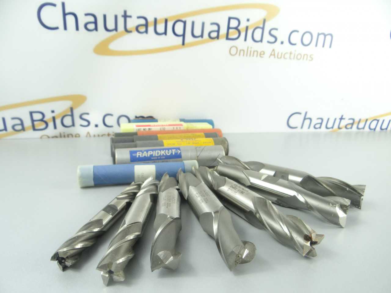 Lot of 7 NEW Assorted HSS Double End Mills - MACHINING ACCESSORIES & TOOLING