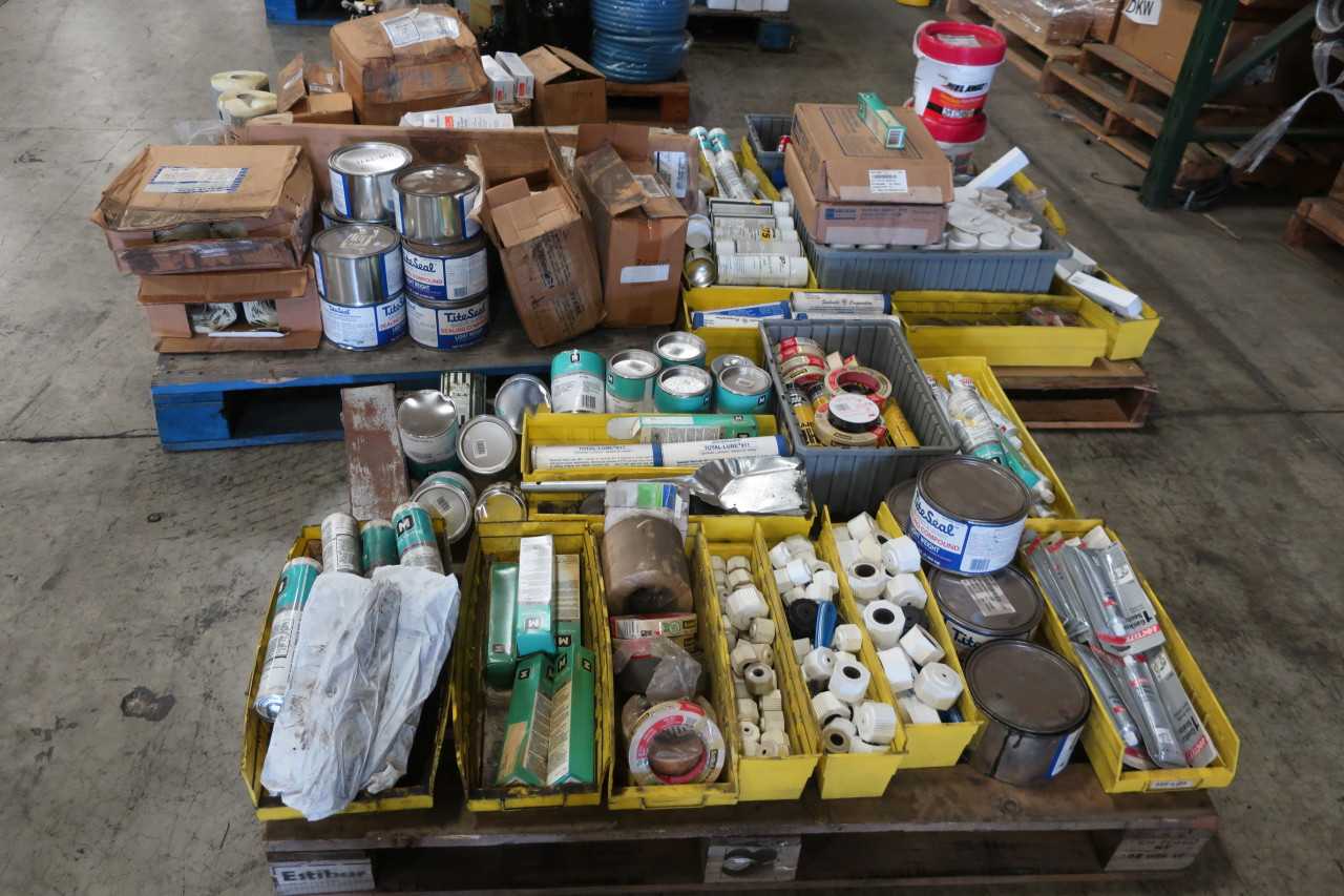 3 PALLET OF SEALANT GREASE LUBRICANTS TAPE DEGREASER - MISCELLANEOUS
